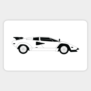 Countach Black Outline Magnet